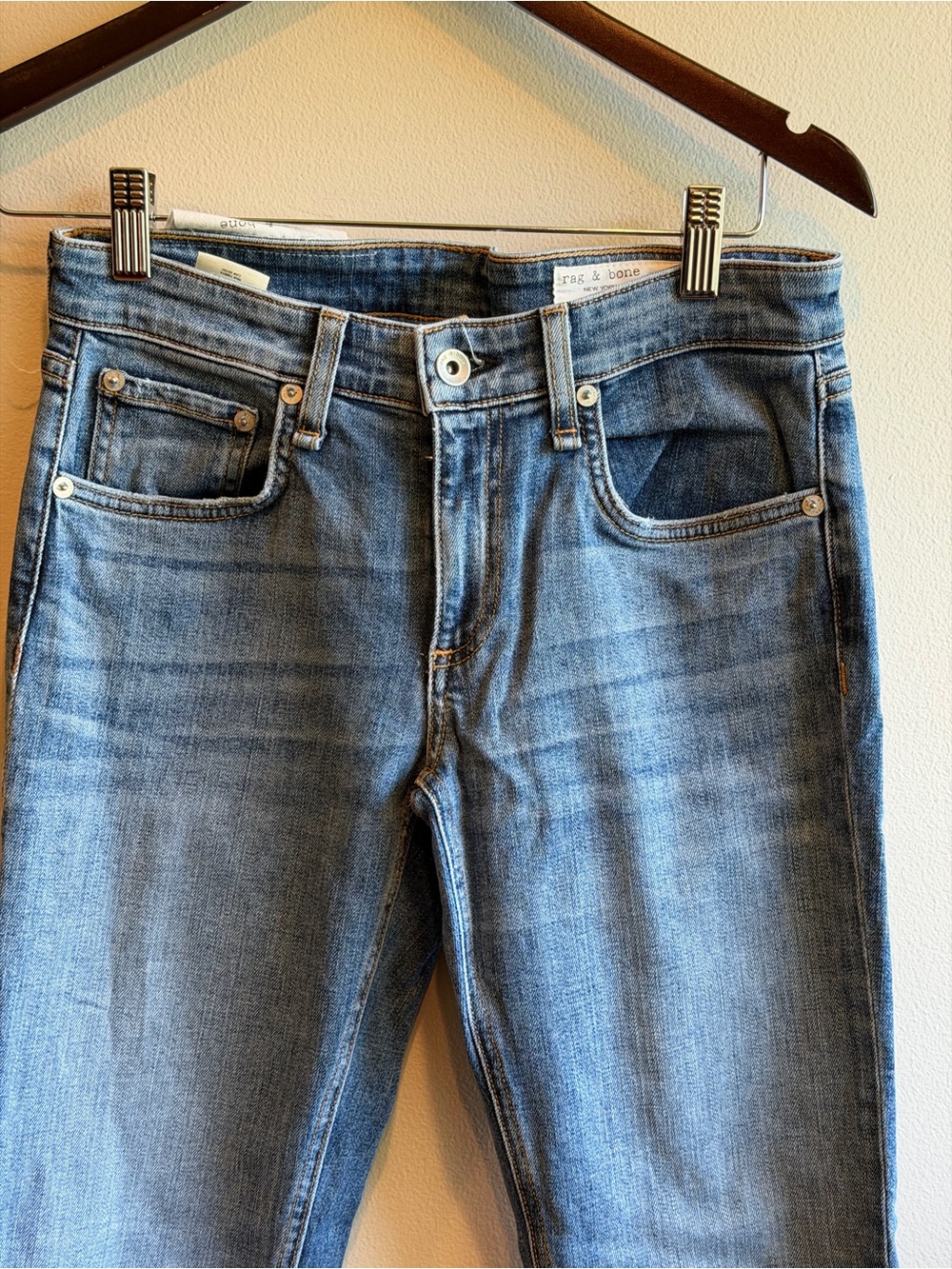 Rag & Bone Dre Low-Rise Slim Boyfriend Ankle Jeans Size 24